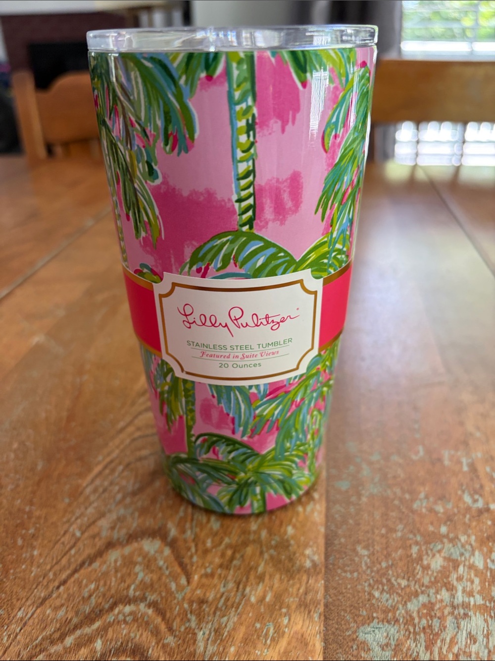 Lilly Pulitzer 20 ounce stainless steel tumbler suite views NWT